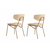 HANAH HOME Set 2 stolice Nancy Beige Gold