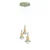 Opviq luster Elwood 20803-SET-30-E, 3 × E27, bež