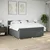 vidaXL Box spring postelja z vzmetnico temno siva 180x200 cm blago