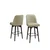 Hanah Home set barskih stolica Evax, 4 kom, krem / crni