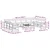 Set vanjskih sofa s jastukom 11 pcs Bijela i svjetlosiva