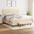 Vidaxl Box spring postelja z vzmetnico krem 180x200 cm blago