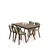 Hanah Home Trpezarijski set, 5 komada, Svetlozeleni