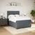 Vidaxl Box spring postelja z vzmetnico temno siva 140x200 cm žamet