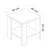 Hanah home Klub sto Midi Yan 40x40x42cm Hrast