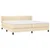 Vidaxl Box spring postelja z vzmetnico krem 200x200 cm blago