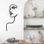 Wallity Zidna dekoracija Woman Profile, 42x100cm, Crna