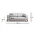 Atelier del Sofa Dvosed na razvlačenje Montana 91x85x184cm Sivi