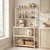 Songmics Kuhinjska polica 40x100x167 cm bela