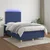 Vidaxl Box spring postelja z vzmetnico LED modra 120x190 cm blago