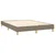 Vidaxl Box spring postelja z vzmetnico LED taupe 140x200 cm blago
