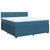 Vidaxl Box spring postelja z vzmetnico modra 180x200 cm žamet