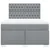 Vidaxl Box spring postelja z vzmetnico svetlo siva 140x200 cm blago