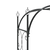 Vrtni luk s vratima crni 108 x 45 x 235 cm čelični