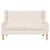 3-dijelni set sofa od tkanine krem bijeli