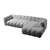 Atelier del Sofa Ugaona garnitura na razvlačenje N-Line Right, 265 x 185 x 95 cm, Siva