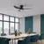 Brilagi - LED prigušiva plafonski ventilator LED/38W/230V 100 cm crna/smeđa + daljinski upravljač