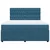 Vidaxl Box spring postelja z vzmetnico modra 180x200 cm žamet