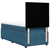 vidaXL Box spring postelja z vzmetnico temno modra 100x200 cm žamet
