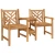 Vrtne vanjske stolice 152 x 63 x 89 cm Čvrsto teak drvo