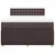 Vidaxl Box spring postelja z vzmetnico temno rjav 140x190 cm blago