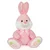 Alltoys Plišasti sedeči zajec, moder/rožnat, 70 cm