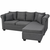 vidaXL Sofa u Obliku Slova L Tkanina 200x140x73 cm Tamno Siva