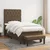 Vidaxl Box spring postelja z vzmetnico temno rjava 80x200 cm blago