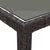 vidaXL Vrtna miza Rjava 150 x 90 x 75 cm poli ratan