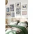 WallXpert set od 8 uramljenih slika Çgs-009, plavi kaubojski i surf motivi – Wild Side, Cowgirl, Aloha i lobanja bika, crni ram