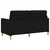 vidaXL Sofa set z shrambo 2 pcs Črna Poliester