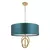 Endon 95219 - Luster na lancu 5xE27/10W/230V prečnik 70 cm plava/mesing