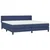 Vidaxl Box spring postelja z vzmetnico modra 200x200 cm blago