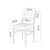 HANAH HOME Set Trpezarijski sto i 4 stolice Dubai Burgundy Black