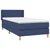Vidaxl Box spring postelja z vzmetnico modra 100x200 cm blago