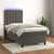 Vidaxl Box spring postelja z vzmetnico LED temno siva 90x190 cm žamet