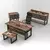 Hanah Home Kancelarijski set Braon-Antracit