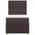 Vidaxl Box spring postelja z vzmetnico temno rjava 100x200 cm blago