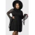 Ženska obleka KILLSTAR - Lana Skater - Black - KSRA009598