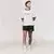 GymBeam Oversized Varsity T-Shirt White