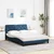 Krevet s madracem plavi 140 x 190 cm od tkanine