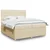 vidaXL vidaXL Box spring postelja z vzmetnico krem 200x200 cm blago, (21306738)