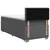 vidaXL Postelja boxspring z vzmetnico Temno siva 90 x 190cm Blago