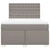 Vidaxl Box spring postelja z vzmetnico taupe 140x190 cm blago