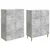 Set ormara 2 pcs Betonska siva Konstruirano drvo