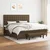 Vidaxl Box spring postelja z vzmetnico temno rjav 200x200 cm blago