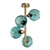 Opviq Luster Benek-15-14502, 40x40x55cm, IP20, Zlatno-plave boje