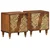 Ormarić s vratima 2 pcs Medeno smeđa 40 x 33 x 46 cm