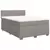 Vidaxl Box spring postelja z vzmetnico taupe 140x190 cm blago