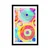 Plakat s paspartujem grunge krogi - 40x60 black